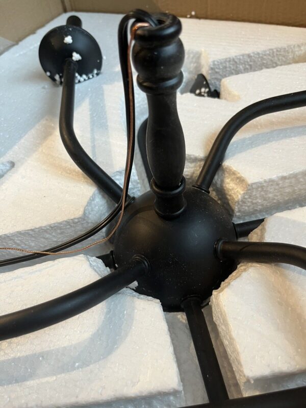 Kichler Lighting 42591BK Larkin 8-Light Foyer Chandelier Black Hanging Pendant - Image 6