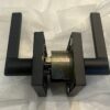 Schlage F10 LAT 622 COL. Passage Door Handle Set Hall & Closet Lever  Black READ