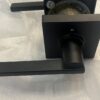 Schlage F10 LAT 622 COL. Passage Door Handle Set Hall & Closet Lever  Black READ - Image 2