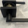 Schlage F10 LAT 622 COL. Passage Door Handle Set Hall & Closet Lever  Black READ - Image 3