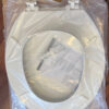 PROFLO PFTSE1000WH Round Front Toilet Seat & Lid in White Bathroom Fixture Open - Image 2