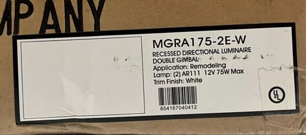 Jesco Lighting MGRA175-2EWB 24" 2-Light Halogen Recessed Kit Modulinear NEW/Open - Image 2